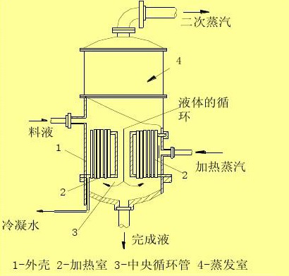 中央循環管式蒸發器